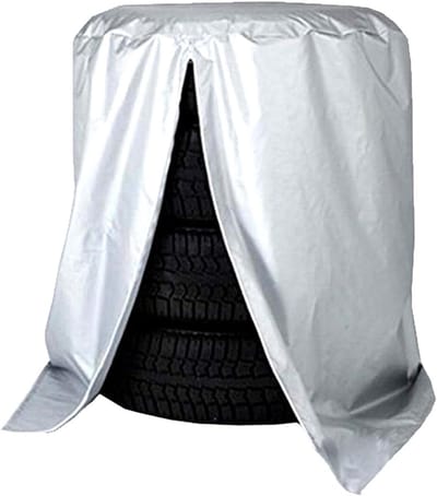 Autoband Hoes - Bandentassen Set - Banden Beschermen - Waterdicht Oxford Materiaal - 85x120cm - Zilver