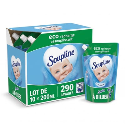 Soupline Hemels Fris Geconcentreerde Wasverzachter 10 x 29 wasbeurten - eco navullingen