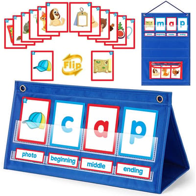 Montessori Educatief Speelgoed Woord Spelling Leer Spelletjes Alfabet Visuele Zintuiglijke Kaarten Bouw Pocket Set Parochie Kinder Speelgoed