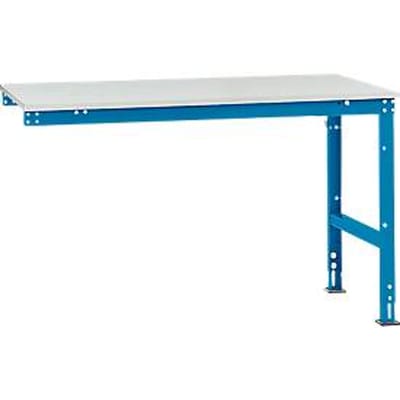 Manuflex aanbouwtafel UNIVERSAL Standaard, tafelblad melamine, 1500 x 1000, lichtblauw