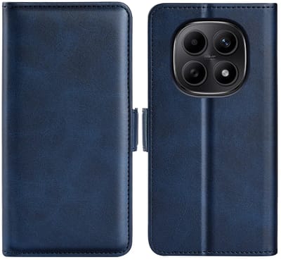 MobyDefend Hoesje - Geschikt voor Xiaomi Redmi Note 15 5G - Luxe Wallet Book Case (Sluiting Zijkant) - Blauw
