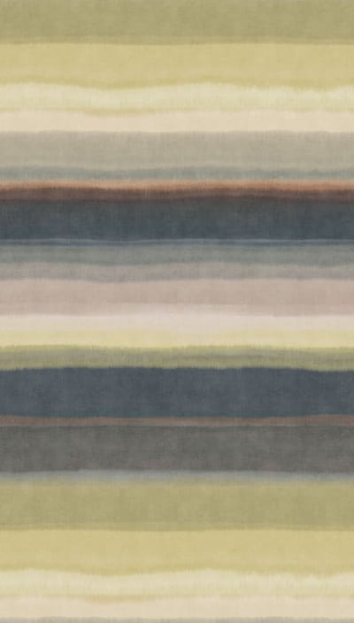 Fotobehang Profhome 790153-GU vliesbehang hardvinyl warmdruk in reliëf licht gestructureerd met abstract patroon mat groen grijsbeige bruin pastelturquoise 1,59 m x 2,8 m