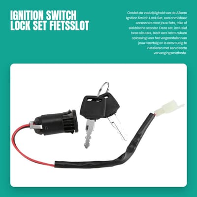 Dailygoods - Ignition Switch Lock Set - Fietsslot - Eenvoudige installatie - Geschikt voor fiets en scooter - Kleur: populair - 2 sleutels - Veilig en...