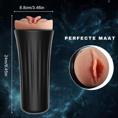 Flashlight Sex Toy - Pocket Pussy - 475g - Vaginaal - Anaal - Masturbator voor Man - Beige - Siliconen - Discreet Verzonden