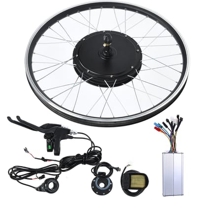 Mountainbike E-bike Conversiekit met 48V 1500W Motor 26 Inch Wiel Kt LCD5 Meter rear drive cassette flywheel