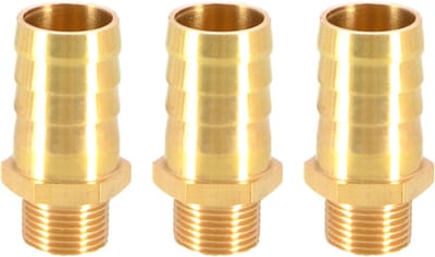3PCS Messing Barbed Wire Slangverbinder Koppeling Connector 19mm naar 3/8" Mannelijke BSP Slangadapter voor Tuin en Waterleiding
