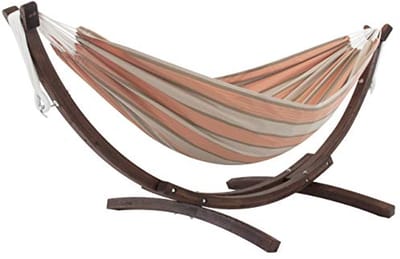 Hammock Double with Solid Wood Stand - Natural Style
