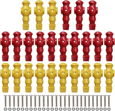 Tafelvoetbal mannen, staaf tafelvoetbal man standbeeld - 26x voetbal games speler, tafelvoetbal onderdelen spel accessoires voor 5/8 inch voetbal paal