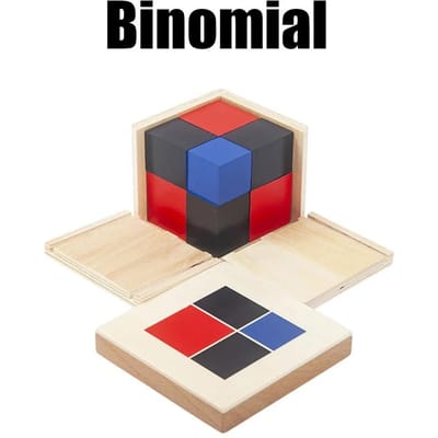 Montessori Wiskunde Lesbak Binomiaal Trinomaal Kinderspeelgoed Sensorisch Betrekken Voor Kinderen 3+ Jaar Educatief met Leren Speelgoed beige