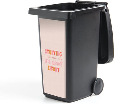 Container sticker Studeren - Tijd - Onderwijs - Quotes - 44x98 cm - Kliko sticker