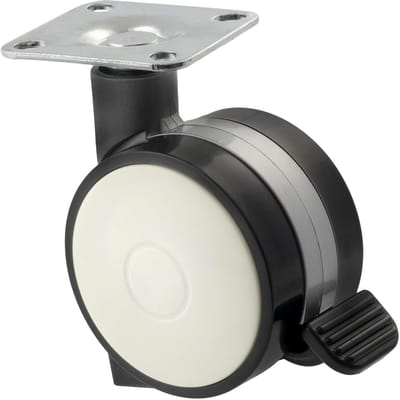 Set van 4 Zwenkwielen met Rem - 360° Draaibare Meubelwielen voor Meubels en Stoelenwagen