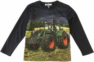 S&c Trekker / tractor shirt - Fendt - Lange mouw - Donkerblauw - H261 - Maat 86/92