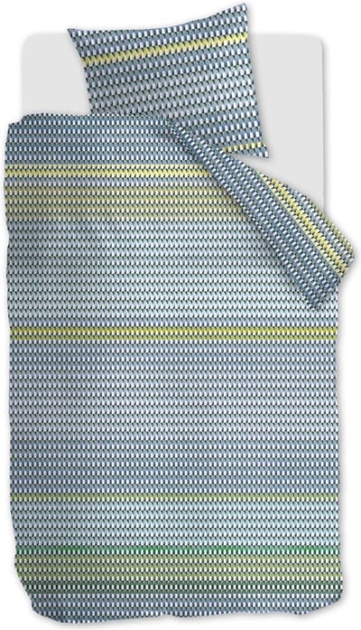 Kardol Rhythm dekbedovertrek - Eenpersoons - 140x200/220 - Blauw Groen