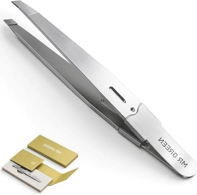 Precisie Pincet - Epilatie Pincet - Gezichtsbeharing Verwijderen - Schuine Punten - 128 cm - Zilver