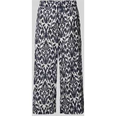 Wide leg stoffen broek met verkort model, model 'Anjelica'