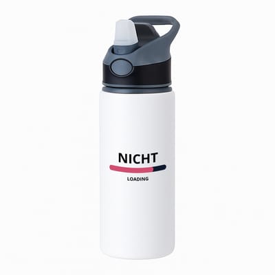 Hacebo® - nicht loading waterfles met rietje zwart - Nicht - ochtendkoffie laden - verjaardagscadeau - verjaardag - cadeau - cadeautje voor nicht - nicht artikelen - kado - geschenk - gift - water fles - 650ML