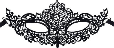 Miresa - Masker MM070 - Sexy kanten masker - Zwart - Halloween, Pride, Burlesque of Carnaval