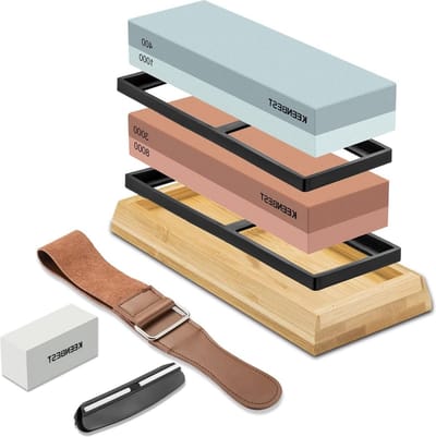 Werkelijke Grit Premium Materiaal Slijpsteen Set 400 1000 3000 8000 Japanse Messenslijper Steen Natte Steen Rood knife sharpener