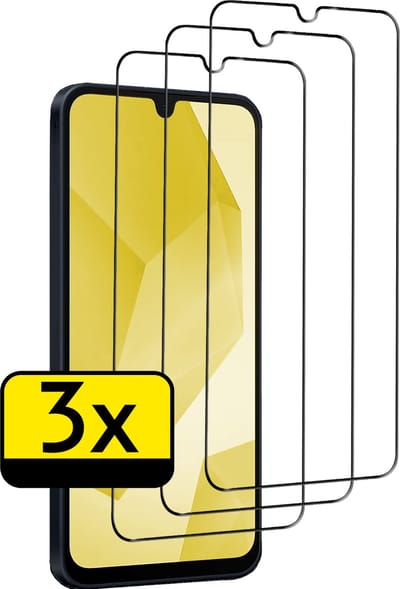 Screenprotector - Geschikt voor Samsung Galaxy A16 - 3 Stuks - Full Cover - Beschermglas - Gehard Glas - Tempered Glass - Screen Protector