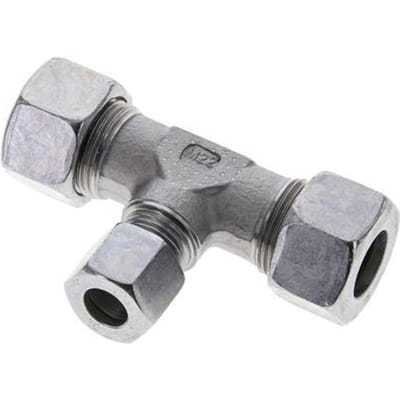 10L & 15L Verzinkt Stalen T-stuk Snijringkoppeling 315bar ISO 8434-1