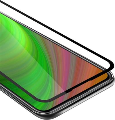 Cadorabo Screenprotector geschikt voor Huawei NOVA 6 SE / P40 LITE / NOVA 7i Volledig scherm pantserfolie Beschermfolie in TRANSPARANT met ZWART - Gehard (Tempered) display beschermglas in 9H hardheid met 3D Touch