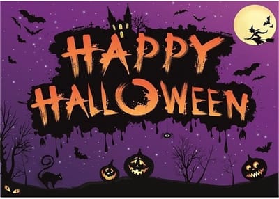 Happy Halloween Deurposter - 42 x 59 cm - Raamposter - versiering - Papier - in een koker