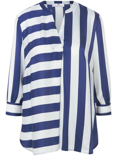 Blouse V-hals Van Peter Hahn wit