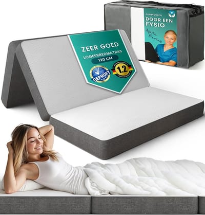 Inklapbare Slaapbank en Opvouwbaar Matras - 3-in-1 Logeerbed voor Comfortabele Overnachtingen