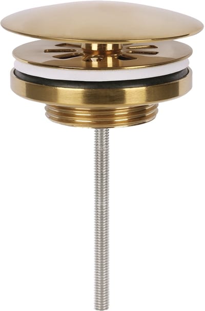 Differnz Afvoerplug Mat Goud â€“ Always open â€“ Ã˜ 72 mm â€“ met schroef