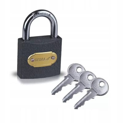 DEDRA 11U100 Gietijzeren Hangslot 30mm - Robuust & Weerbestendig