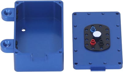 RC Auto Box - Ontvanger Opslag - Onderdelen Beschermen - Aluminiumlegering Constructie - 1/10 Schaal - Blauw