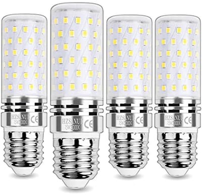 E27 LED Corn Bulbs 15W - 3000K Warm White, Equivalent to 120W, Pack of 4