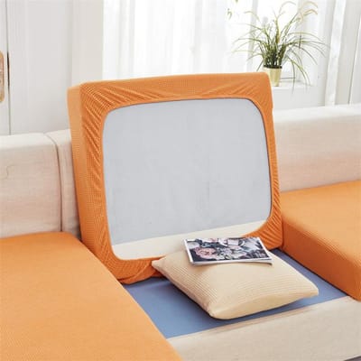 Bankzitkussenhoes Meubelbeschermer voor huisdieren Kinderen Stretch Wasbaar Afneembare hoes Bankhoes Bankhoezen Normal 50-65cm white