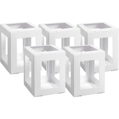 Lantaarn  blanco "Vierkant", 5 stuks - Wit