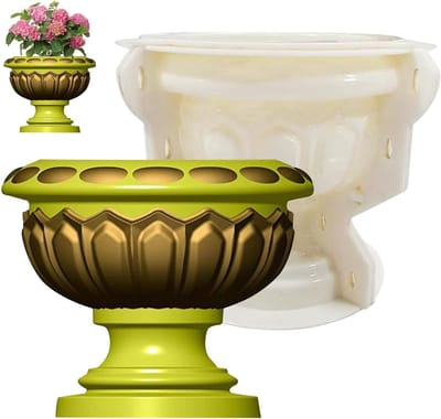 Betonmal Romeinse Zuil - Ambachtelijke Vorm - Decoratie Maken - Elegant Europees Design - 25x25x22 cm - Niet gespecificeerd