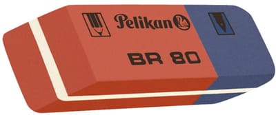 Pelikan gummetje BR 80, afmetingen 41 x 14 x 8 mm.