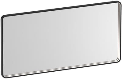 Brauer Sapphire Spiegel - Rechthoekig met Afgeronde Hoeken - 120 cm - met Mat Zwart Frame - met Directe LED-Verlichting - Dimbaar en met Kleurfunctie - met Afstandsbediening