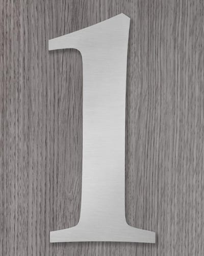 Xaptovi Huisnummer 1 Model: Calisto - Materiaal: RVS - Hoogte: 20cm - Kleur: RVS