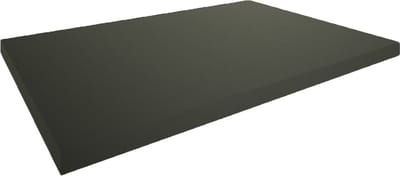 Wastafelblad Marmaris Topblad Rechthoek 60x46x2.5cm MDF Mat Zwart Gelakt