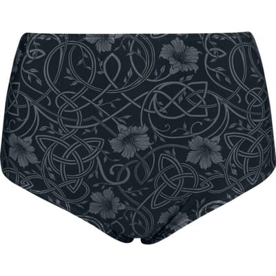 Black Premium by EMP Bikini Slip - Rooted in Reverence high waist Bikini-Hose - S tot M - voor Vrouwen - zwart