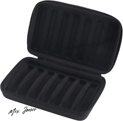 Mrs. Jones Harp tas mondharmonica opbergkoffer PU-leer mondharmonica draagtas met ritssluiting 10 gaten mondharmonica opbergtas voor 7 mondharmonica zwart - muziekinstrumenten opbergen .