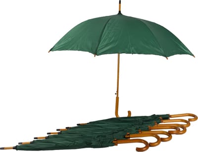 Paraplu 8 stuks - Set van 8 Automatische Groene Paraplu's voor Volwassenen | Ideaal voor Kamperen & Outdoor Avonturen!| 102cm Diameter