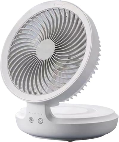 VHV - Mini Ventilator - Tafelventilator - USB Ventilator - Oplaadbare Bureau Ventilator - Nachtlamp En Oscillatie - Voor Bureau Slaapkamer Camping