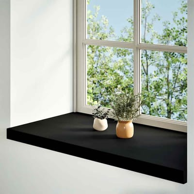 vidaXL - Vensterbanken - 2 - st - 80x40x2 - cm - massief - eikenhout - bruin-zwart