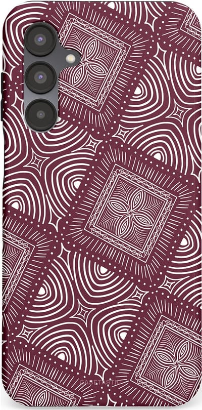 Casetastic Hoesje Geschikt voor Samsung A16 - Stijlvolle Beschermende Duo-layer Case - Bohemien Rood Design