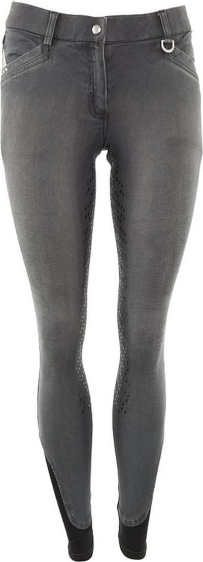BR Rijbroek Mette Jeans Siliconen Zitvlak Grey Denim - 34