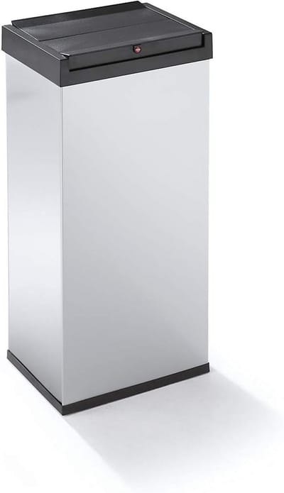 Grote Keuken Prullenbak XL 52 Liter met Zelfsluitend Scharnierdeksel en Afvalzak Klemframe