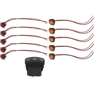 Interrupteur à bascule de clignotant ATV UTV Relais de clignotant Faisceau de remplacement pour Polaris Ranger RZR DC12V black