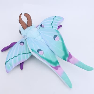 Luna Mot Zijderups Mot Pluche Speelgoed Realistisch Zacht Gevuld Insect Dier Educatief Cadeau Voor Natuurliefhebbers Schattige Pluche voor Kinderen 27cm white