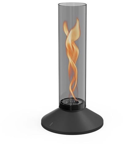 höfats SPIN X Tafelvuur 900 all black extra lange brandduur, rook- en roetvrije tafelhaard voor binnen en buiten, voor tafeldecoratie, verwarmende vuurkolom